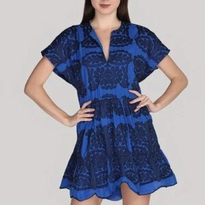 Zara Black and Blue Mini Dress
